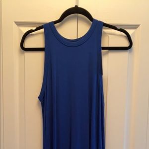 A-Line Royal Blue Shirt Dress